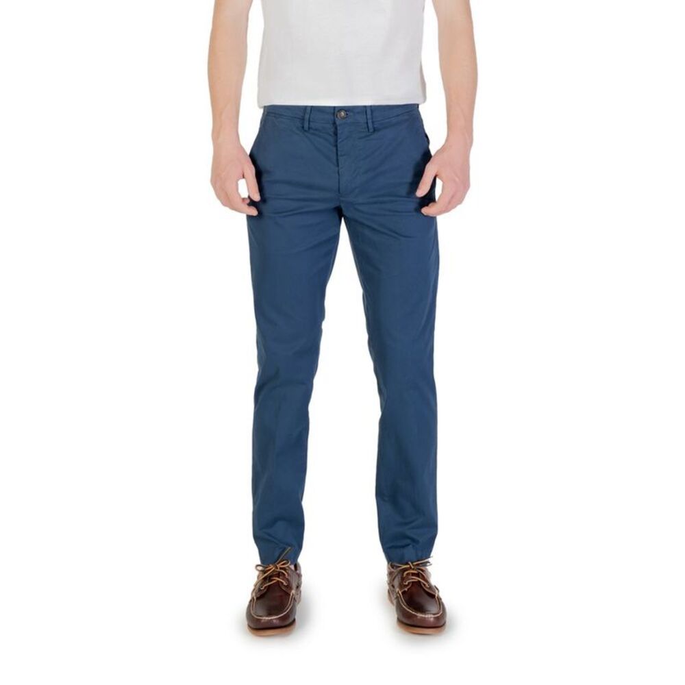 Borghese Blue Cotton Skinny Men's Pants